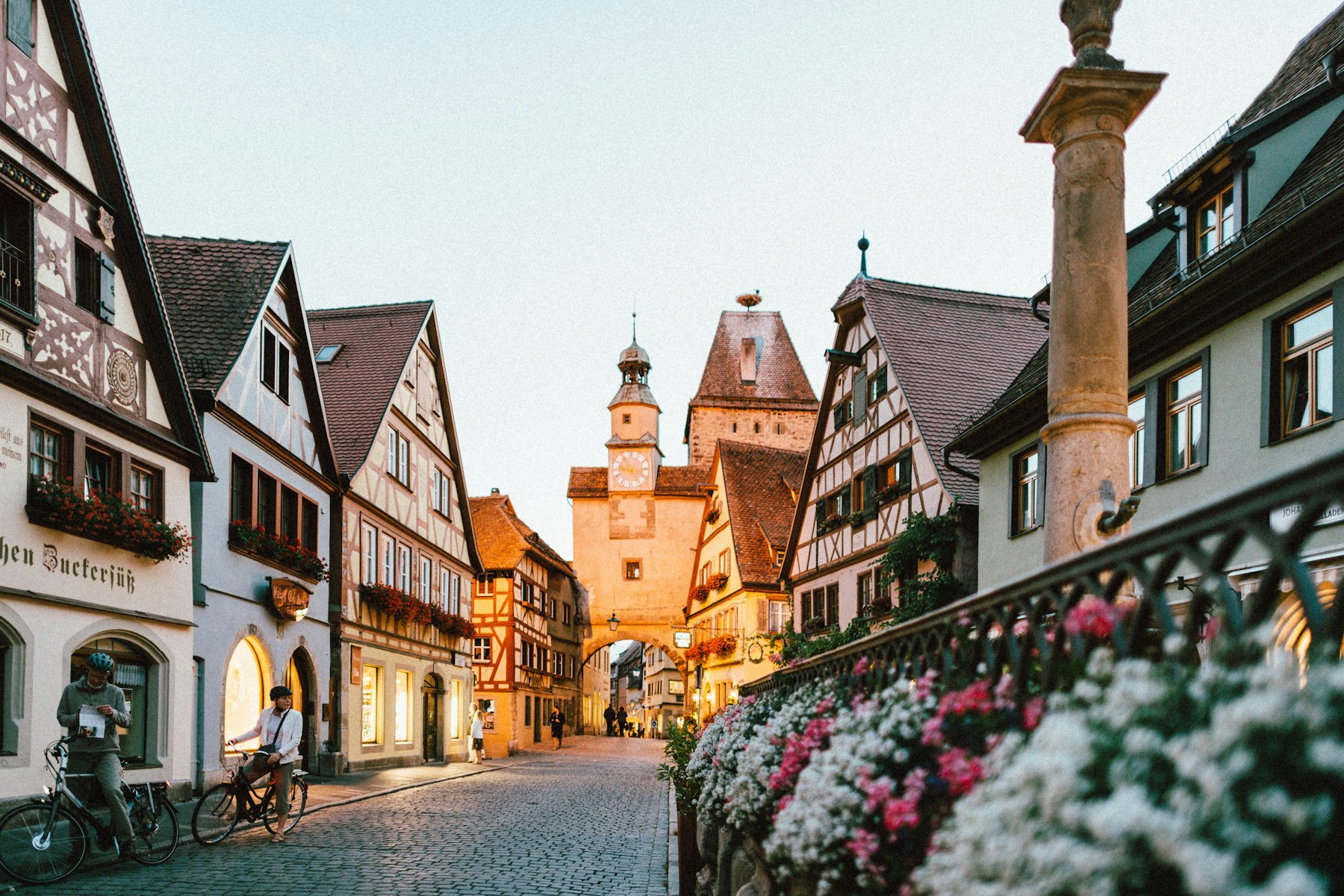 Historische Altstadt mit Fachwerkhaeusern in Mittelfranken